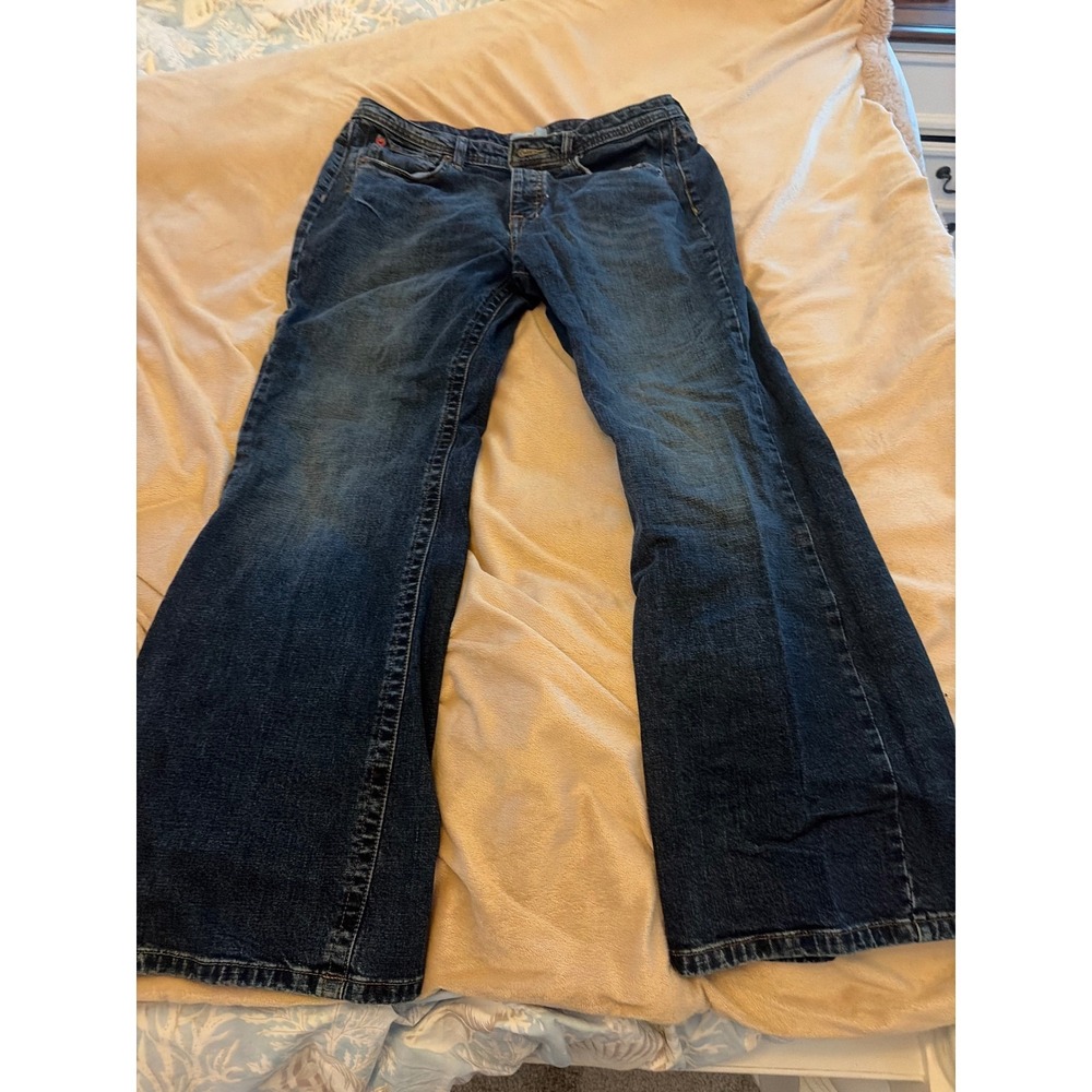 BDG Urban Outfitters Mens Wide Leg Skater Dark Wash Button Fly Jeans 34W 32L